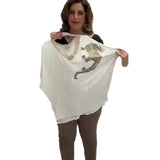 Sexy Fashion Plus-Size Women's V-Neck Loose Print