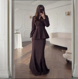 Autumn And Winter New Self-Cultivative Temperament Cardigan Long-Sleeved Half-Dress Dress