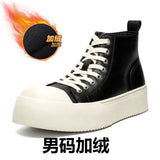 Zingj Board Shoes Men's Breathable Platform Increased Star Same Big Derby Shoes Casual Shoes