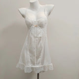 Lace Sexy Pajamas Women Spring And Autumn 2025 New Summer Pure Wind Ice Ribbon Breast Pad Sling