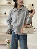 New Languid Languid Knitted Sweater Jacket For The Women's Autumn/Winter 2025 Languid Collar Knitted