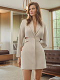 Fashion Design Feels Long-Term Suit In The Waist 2025 Changchun New V-Neck Long-Sleeved One-Buckle Suit