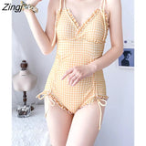 Cover-up Women V-neck Sexy Retro Simple Vacation Slim Sweet Sexy Backless Summer Ulzzang Ladies Swinwear Classic