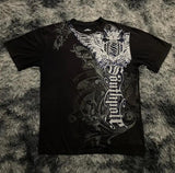 New T-Shirt Cross Wings Before And After Printing Round Neck Short-Sleeved Direct Selling