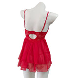 Sexy Pajamas High-End Ballet Mesh With Chest Cushion Steel To Seeto-Back Sling Skirt