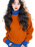 Turtleneck Sweater Female Gas Bottom T-Shirt 2025 New Christmas And Autumn Winter Beautiful Outside Wearing Knitted Shirt