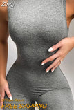 Casual Jumpsuit Women Sexy O Neck Long Sleeve Skinny Romper Night Club Overall Outfit