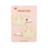 Glitter Cartoon Cartoon Love Heart Crown Hair Clips For Girls Handmade Hairpins Boutique Barrette Kids Hair