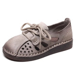 To 118] Niu Bago Retro Bag Head Sandals Women's Hole Shoes Casual Hollow Single Shoes Breathable Mother