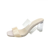 Red Cold Slippers Women Wear 2025 New Fairy Wind Korean Version Of The Coarse And Fashion Side High And