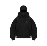 Trendy Double Hat Boomer Design Hooded Zipper Open-Shirt Couple Windproof Street