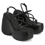 Zingj Summer 2024 Sexy Plus Size Wedge With Open Toe Sandals-Outfit