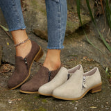 Retro Style Chelsea Boots 2025 Autumn And Winter New Side Zipper Side Heel Single Shoes Fashion Women's