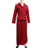 Women's Clothing 2025 Autumn New Button Suit Jacket 100-Folded Skirt