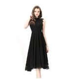 Retro Romantic Atmosphere Feel Sleeveless Dress Women's Lace Mesh Design Super Fairy Temperament Long