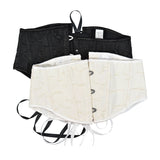 New Milk White Relief Flower Short Girded 16Cm3 Buckle Fish Bone Support Lol Rita Waist