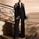 Star Fashion New Heavy Industry Nails Set A Buckle Suit Jacket Trousers