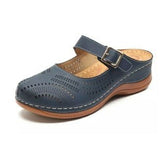 Cool Slippers Women's Summer Leisure New Retro Hollow Belt Buckle Slippers Slope And Head Women's