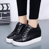 Height Small White Shoes Women 2025 New Korean Version Of Casual Fashion Breathable Student Sports Loose Bottom Thick Bottom Street