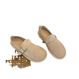One-Legged Flat-Bottomed Women's Single Shoes 2025 Spring And Autumn New Mori-Sin-Retro Bean Shoes Casual Balley Happy