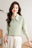 New Spring Day Overture White Long-Sleeved Set Of Sleeves Of The Maid's Spring Temperament OL
