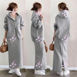And Autumn 2025 New Set Of Women's Hooded Zipper Jacket + Skirt Casual Two-Piece