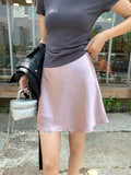 Xixi 13 Line 2025 Autumn White Standard New High-Waisted Half-Body Skirt Pure Color A Word Ass Hip Short Skirt