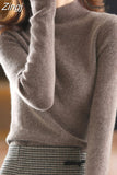 Women Sweater Half Turtleneck Long-sleeve Knitted Pullover Women Top Autumn Winter New Female Clothing Sweaters for Women