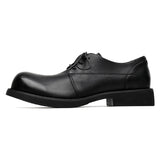 2025 New Youth Thick Bottom British Wind Father Shoes Round Head Thick Top Fashion Casual Fashion Shoes