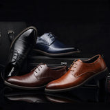 Zingj Men's Business Leather Shoes Fashion Large Size Pointed Men's Shoes Lace Fashion Shoes 47