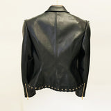 New Star Fashion Heavy Worker Chicken Eye Tie Repair Leather Suit Jacket Jacket Jacket