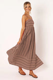 Zingj Spring And Summer Striped Suspenders Open Back Big Clear Fresh Air
