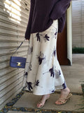 Xixi 2025 French-Style Retro-Screcent Garzre High-Rise Skirt A-Shaped Skirt Female