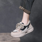 Layer Kraft Mesh Breathable Thick Base Old Dad Shoes 2025 Spring Sports Casual Shoes Women Comfortable Soft Sole Single