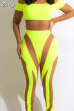 2023 Sexy See Through Mesh Patchwork Jumpsuits Women Long Sleeve Round Neck Skinny Long Rompers Club Streetwear