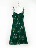 Lace Up Slit Green Midi DressOutfit