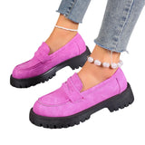 Spring And Autumn New Lof Shoes Pine Cake Thick Sole Foot Casual Single Shoes British Wind Coarse Fashion Women's