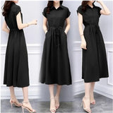 Dress Women's Summer 2025 New Slim Temperament Slim Long Small Fresh Pop Summer Chiffon