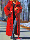 Hooded Loose Thickened Sweater Long