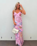 Women's Explosive Waveside Sling Dress - Long-Term Stocking Assured
