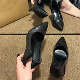 Spring And Autumn Season New Pointed High-Heeled Shoes Women Do Not Tired Feet Comfortable Single Shoes Women