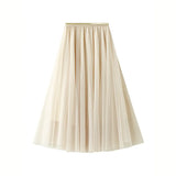 Dress Half-Dress Woman 2025 New Spring And Summer Long Dress Long-Term Long-Singlin Long-Singed-Long-Shaped High-Waisted Skirt Ponyy Ffy Skirt