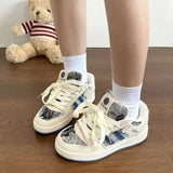 Niche Casual Sneakers Women In The Autumn Of 2025 New Round Head Student Bread Shoes Low Help Thick-Solle Shoes