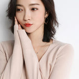 Women's cardigan sweater spring and autumn single-breasted sweater women's loose all-match top