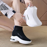 Shoes Women Popular New Women's Shoes Breathable Single Boots Casual Sports Shoes Thick Platform High Heel Loose Cake High Top