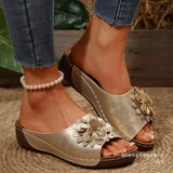 Women's Shoes 2025 Spring And Summer New One Flower-Dew Slippers Women Cool