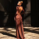 The Autumn Of 2025, The New Women's Clothing Solid-Colored Long-Sleeved High-Collar Temperament Is Folded And