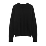 Women's New Fashion Simple Round Collar Collar Soft Knit Shirt