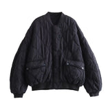 Women's Autumn And Winter Fashion Loose Pilot Shoulder Wide Water Wash Cotton Coat