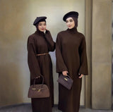 2025 New Women's Knitted Turtleneck Sweater Temperament Fashion Dress